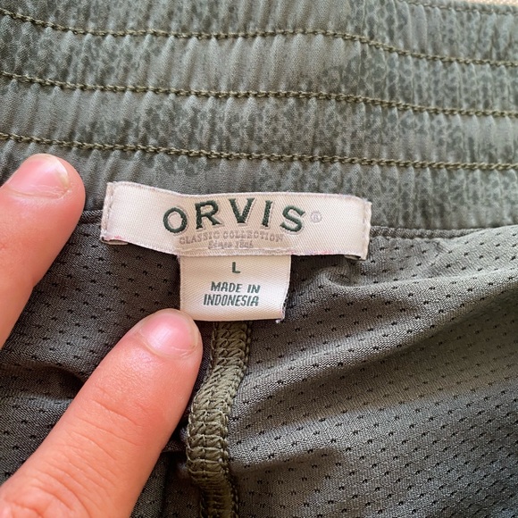 Orvis Active Skort Quick Dry Green Camouflage Lined Shorts Outdoor Casual Large - Picture 5 of 9